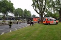 Schwerer VU Pkw Baum Koeln Deutz Messekreisel P160